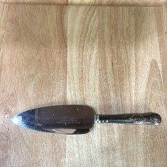 Franklin Mint Stainless Steel Cake Server Floral Handle Sheffield England