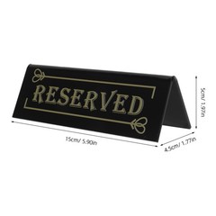 10 Pcs Acrylic Reserved Table Cards Tent Sign Birthday Hosts Wedding