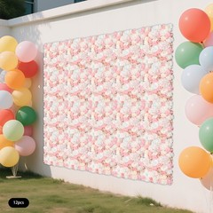 Flower Wall Panel Artificial Flower Wall Backdrop Flower Decoration 12 Pcs