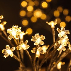2 pcs 18″ LED Lights WARM WHITE Cherry Blossom TREES Wedding Party Decorations