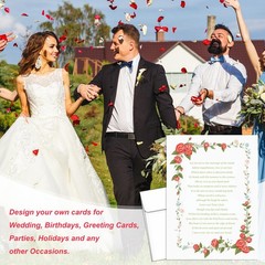 Blank Cards and Envelopes 4×6, 25 Pack White 4.25 x 6.25 inches,