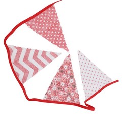 Elegant Vintage Floral Cotton Bunting Banner 10m Length with 36 Triangle Flags