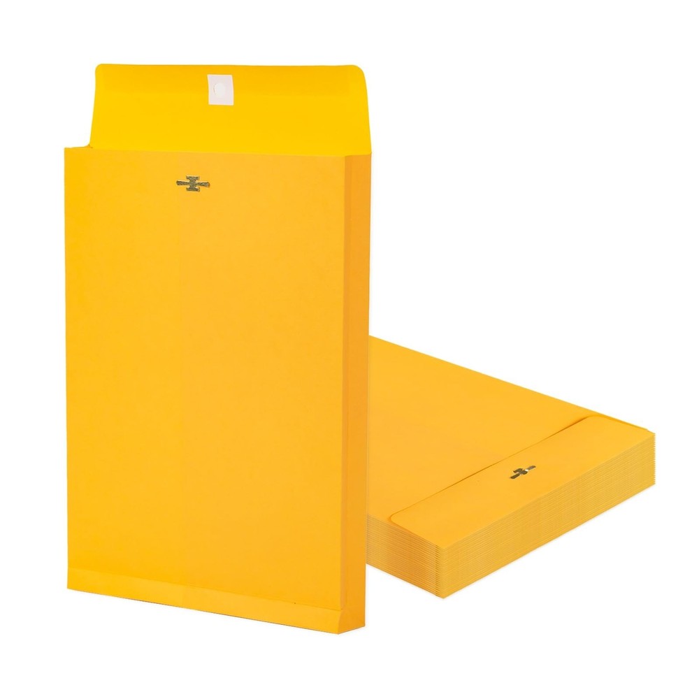 9×12 Expanding Manila Envelopes with Clasp 25 Pack, Goefun 180 GSM Heavyweigh…