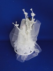 New Vintage Wilton Petite «Dainty Charm» , black tux Wedding CakeTop, 104-32310