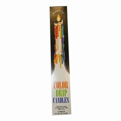 Color Drip Candles, 4-Pack (8 candles total) 9.5 inches, White