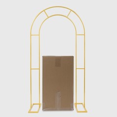Gold Open Arch Backdrop Stand, U Shaped Wedding Arches,Metal Arch Backdrop Stand