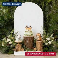 7.2FT Arch Backdrop Cover Spandex Fitted Wedding Arch Covers,Round Top Double-Si