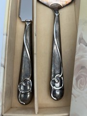 Lenox Forevermore Two-Piece Dessert Cake Serving Set w/Original Box, Vintage