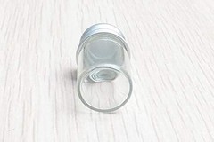 12PCS 30ML 1OZ Transparent Empty Glass Wish Bottles with Threaded