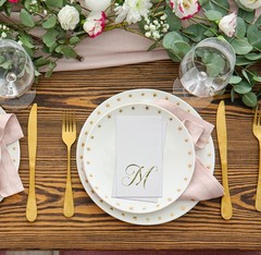 M Monogram Guest Napkins 100 Pack Initial Letter Personalized Napkins Paper D…