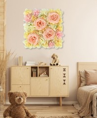 wedding Autumn peony rose hydrangea simulation flower wall wedding background