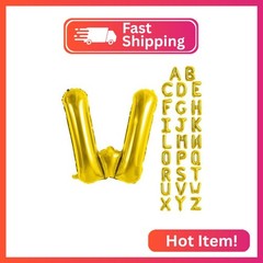 Gold Letter Balloons 40 Inch – Large Letter Balloon Aluminum Foil for Birthday W