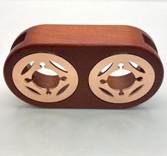 Double Warmer & Spoon Set (Chestnut/Rose Gold)