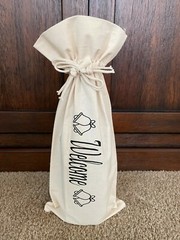 Custom Cotton Wine Bag Wedding Shower Birthday Anniversary Favors Gift