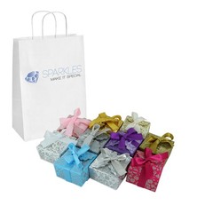 10 White Small Ribbon Wedding Favor Gift Boxes Party Event Candy Box Free Ship