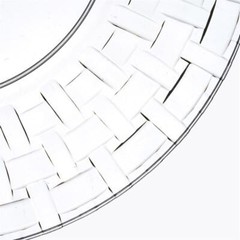 7″ CLEAR DESSERT PLASTIC PLATES Round Basketweave Party Wedding TABLEWARE