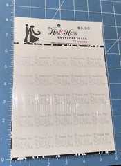 Studio His & Hers Heart Envelope Seals 72 Pieces Thank You