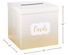 Hallmark Study 10″ Gift Card Receiving Box Weddings Graduation Party Birthday