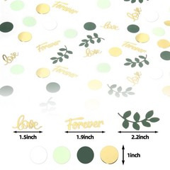 Greenery Wedding Table Confetti,Bridal Shower Decorations,Sage Green Love Con…