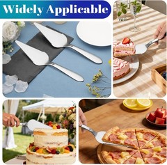 Elegant 2-Piece Wedding Cake Server Set – Stainless Steel Serrated Pie Slicer