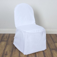 50 White Polyester BANQUET CHAIR COVERS Wedding Ceremony Party Decorations