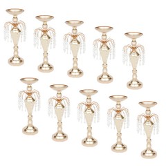 10 Pcs Vase & Pillar Candle Holder for Tables Wedding Supplies Decoration