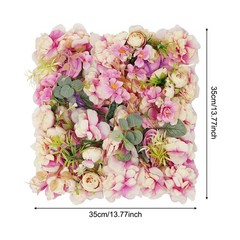 16pcs Flower Wall Panels, Purple Artificial Flowers Wall Decoration For Parties