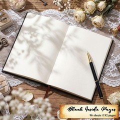 Engrowtic Black Wedding Officiant Book with Ink Pen 5.25 x 8.25