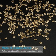 4000 Pcs Acrylic Wedding Table Diamonds 6mm Crystals Gems Light Brown
