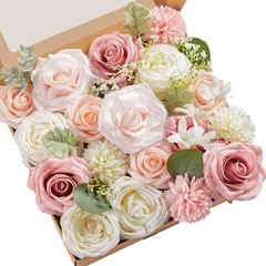 Artificial Flowers Fake Silk Flowers for DIY Wedding 1 Box A Abby Blush Pink