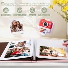 Valentine Day Gift for Couple,Love Story Magnetic Self Album Love Story-Pink
