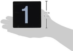 Durable 4×4 Light Grey Table Numbers 1-25 – Ideal for Restaurants and Banquets