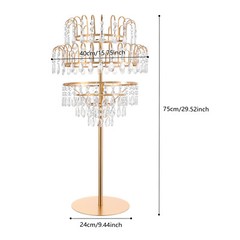 5 Tiers Crystal Flower Stand Luxury Gold Flower Stand Wedding Decor Flower Stand