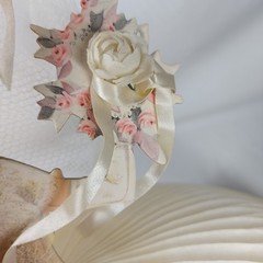 Vintage 1960’s Bride Wedding Decor Honeycomb Centerpiece w/ Box Bridal Shower