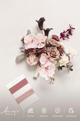Ling’s moment Dusty Rose Wedding Bouquets for Bride, Pink Bridal Bouquets for…