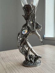 Pewter Heart Kissing Fairies – Champagne Flutes