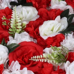 12PCS Artificial Flower Wall Panels Silk Rose Wedding Background Venue Decor