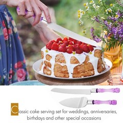 LUSHIG Cake Server and Knife Set, Cake Knife and Server with Stainless Steel …