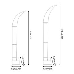 2 PCS Curved Wedding Arched Stands Backdrop Stand for Ceremony and Party