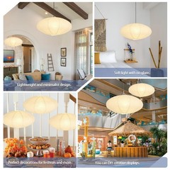 White Oval Paper Lantern Lampshade set of 2, 20″x10» Paper Lanterns Pendant …