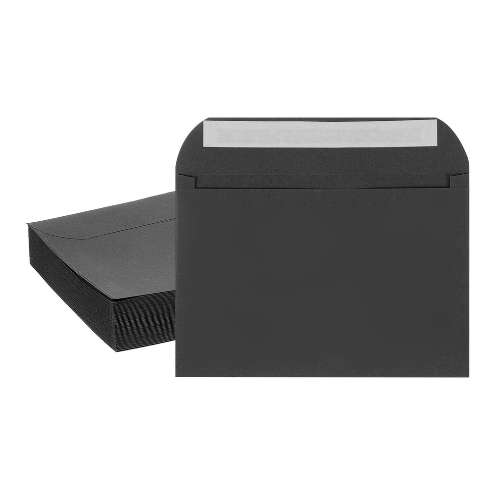 50 Pcs A7 Self Sealing Invitation Envelopes 7.8×5.5 Inch Black