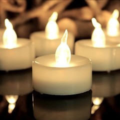 Cozeyat 12pcs Led Tea Lights with Timer Function(6Hrs On 18Hrs Off) Mini