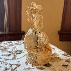 Vintage 1959 Coast Novelty Wedding Cake Topper 8in RARE USED White Flowers