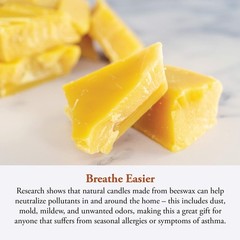 Candle by the Hour 48-Hour Tall Candle, Eco-friendly Natural Beeswax with Co…