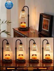 Adjustable Candle Warmer Lamp with Timer | Dimmable Wax Melt Warmer for Home