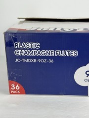 Jolly Chef NEW 36 Pack Stemless Plastic Champagne Flutes 9oz Clear Party