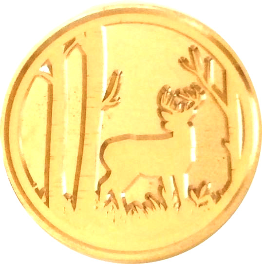 Deer / Buck in the Forest Wax Seal Stamp Head, 1.2″ diameter