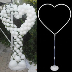 1set 163x69cm Wide heart shape Balloon Column Base And Plastic Poles Balloon …