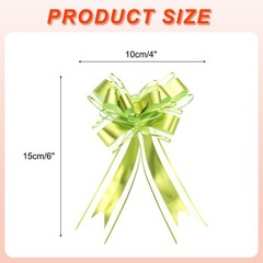 20pcs 6 Inch Pull Bow Gift Wrapping Organza Bows Ribbon Fruit Green