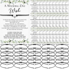 Sasylvia 50 Sets Wedding Favors for Guests Bracelets Bulk Adjustable…